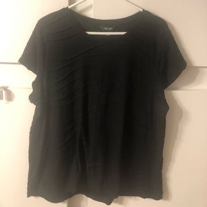Short sleeve black dressy T-shirt material